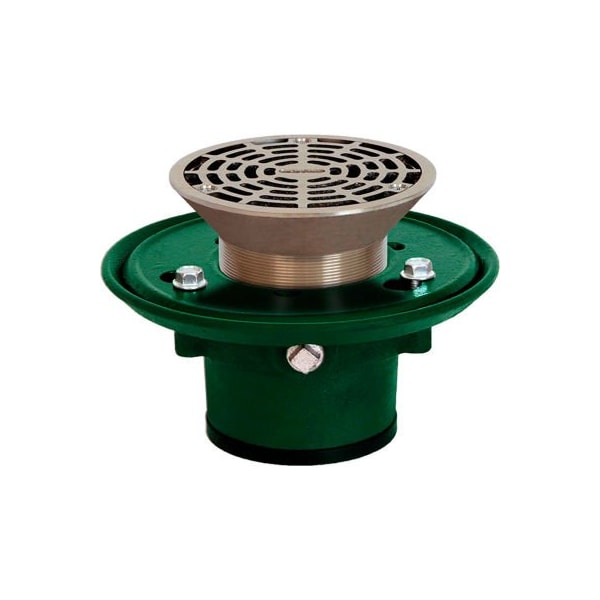Josam Company Josam 30003-6A-Z 3" No-Hub Floor Drain Body w/6" Round Nikaloy Strainer 30003-6A-Z - main